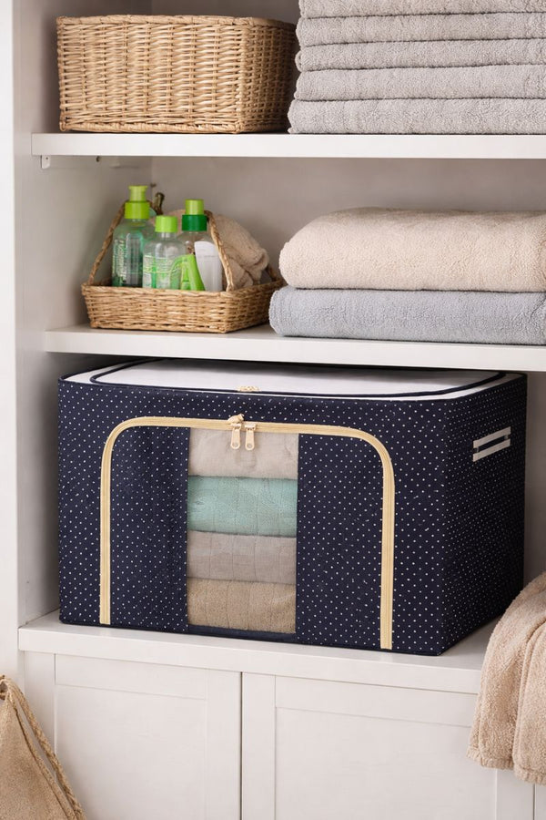 66L Large Capacity Storage Organizer Box – Foldable & Stackable